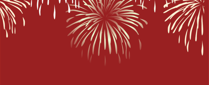 Eine grafische Darstellung eines Feuerwerks mit dem Schriftzug Hallo 2025, die den Jahresbeginn begrüßt.